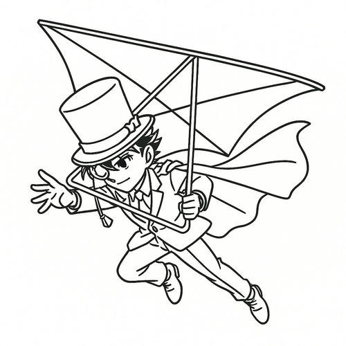 Tranh Tô Màu Kaito Kid Cho Bé Năm 2025