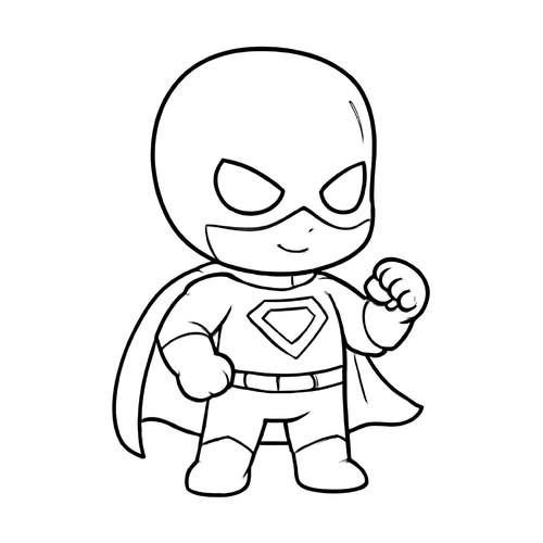 Tô màu siêu nhân anh hùng cho bé 2025 - Hình PDF