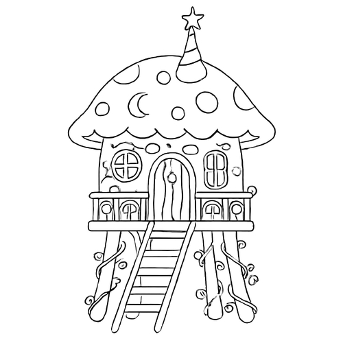 Tranh tô màu nhà sàn cho bé 2025 – Tải PDF miễn phí