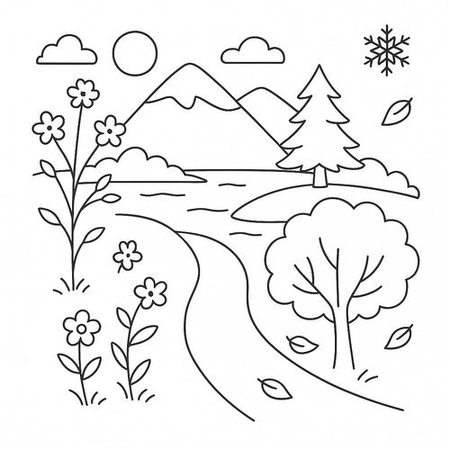 Tranh tô màu thư giãn cho bé 2025