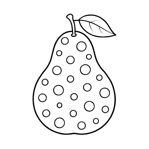 Tô màu quả lê cho bé 2025 - Hình PDF sinh động