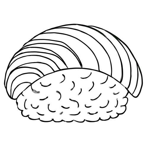 Tô màu sushi cho bé 2025 - Hình tô màu PDF