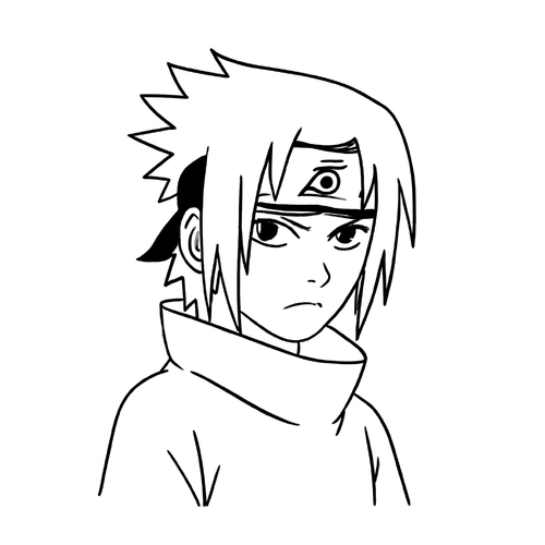 Tranh tô màu Sasuke cho bé 2025 – Tải PDF miễn phí