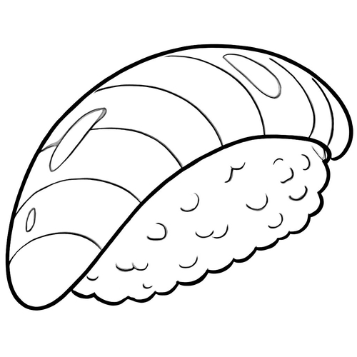 Tô màu sushi cho bé 2025 - Hình tô màu PDF