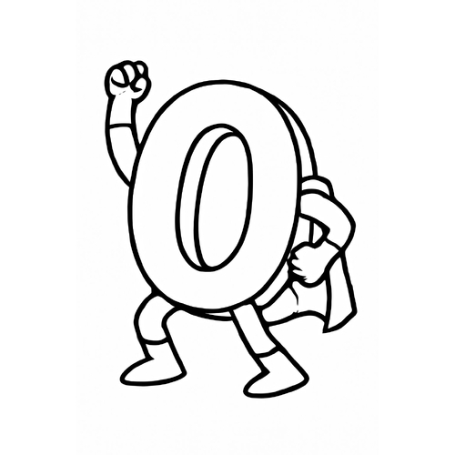 Tô màu số 0 cho bé 2025 - Hình tô màu PDF