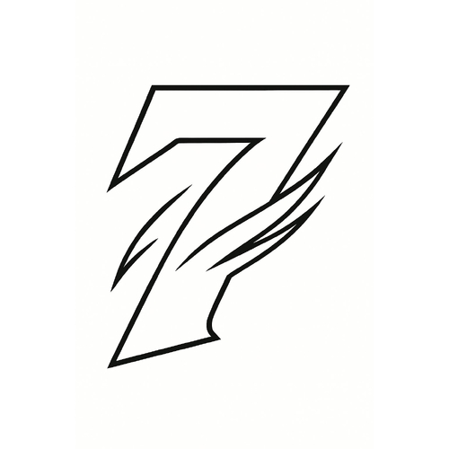 Tô màu số 7 cho bé 2025 - Tải PDF miễn phí