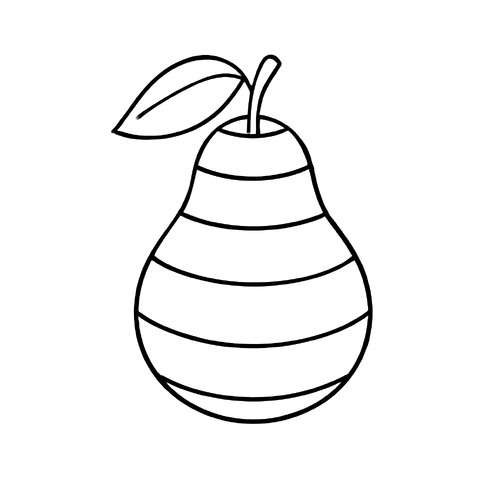 Tô màu quả lê cho bé 2025 - Hình PDF sinh động