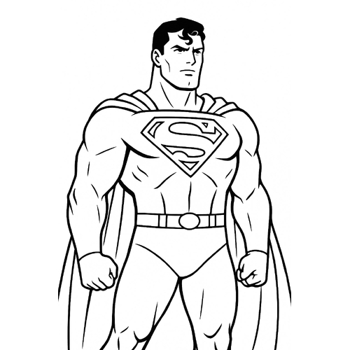 Tô màu Superman cho bé 2025 - Tải PDF miễn phí