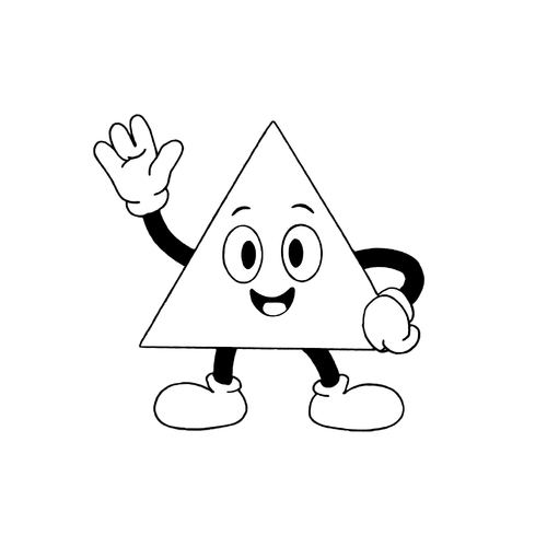 Tranh tô màu hình tam giác cho bé 2025 - Tải PDF miễn phí