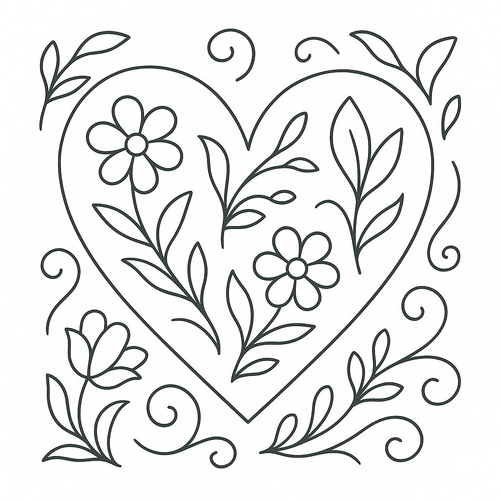 Tranh tô màu thiệp 8/3 cho bé 2025 – Tải PDF miễn phí