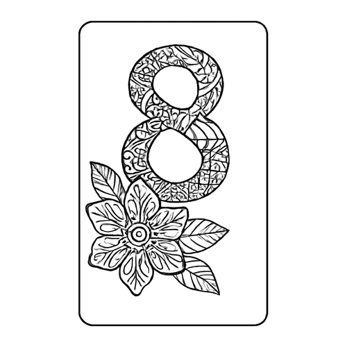 Tranh tô màu thiệp 8/3 cho bé 2025 – Tải PDF miễn phí