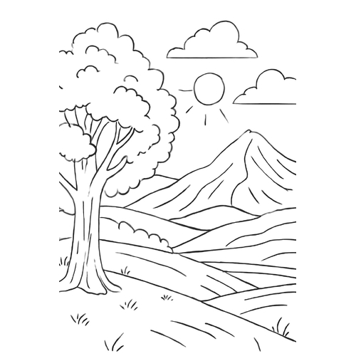 Tranh tô màu truyện nhổ củ cải cho bé 2025