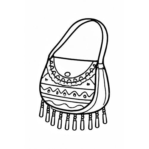 Tô màu túi xách cho bé 2025 - Hình tô màu PDF