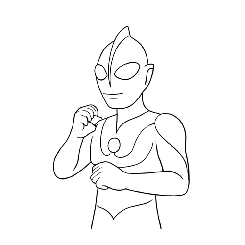 Tranh tô màu Ultraman cho bé siêu đẹp mới nhất 2025