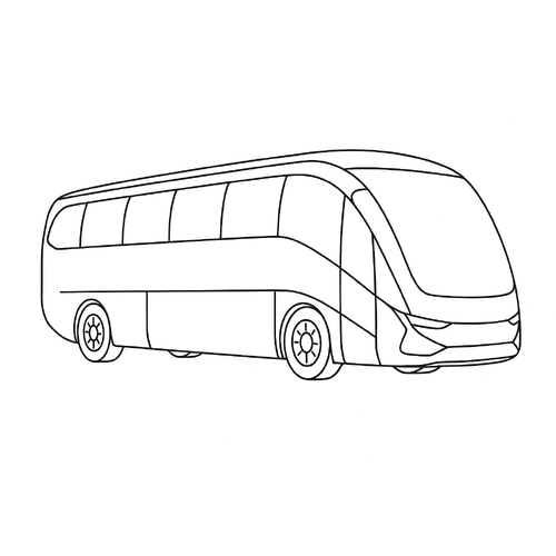 Tranh tô màu xe khách cho bé đẹp và sáng tạo 2025