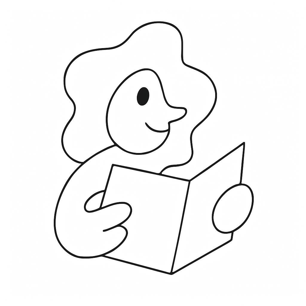 Bé đọc sách trừu tượng