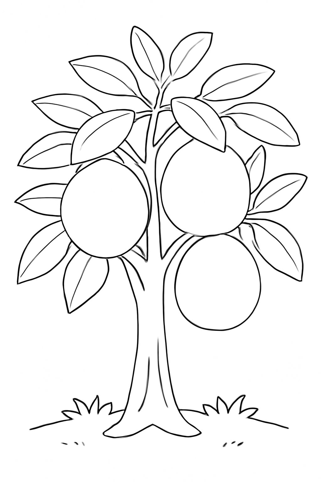 Tranh tô màu cây ăn quả 2025 – PDF cho bé