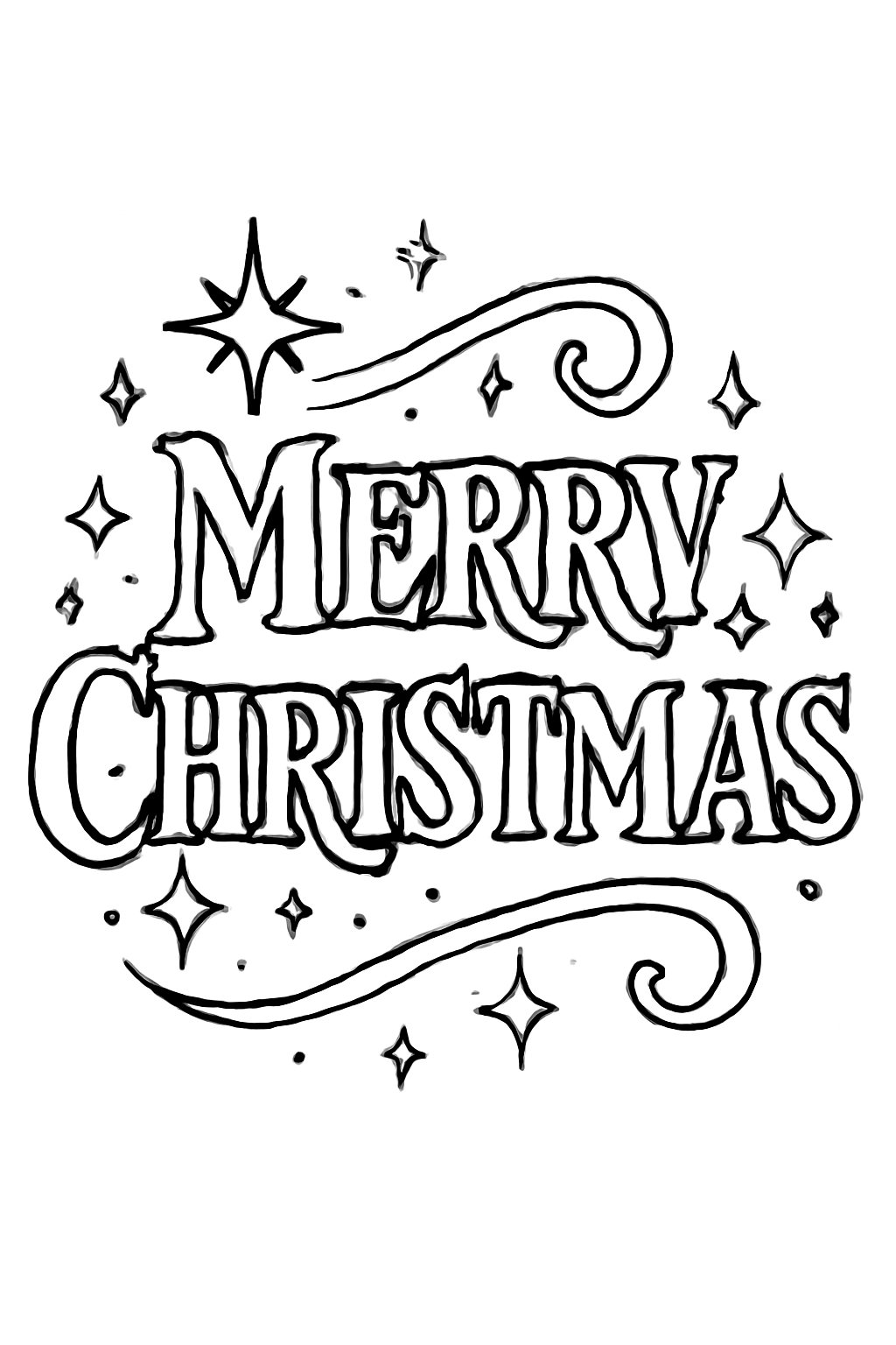 Chữ Merry Christmas fantasy