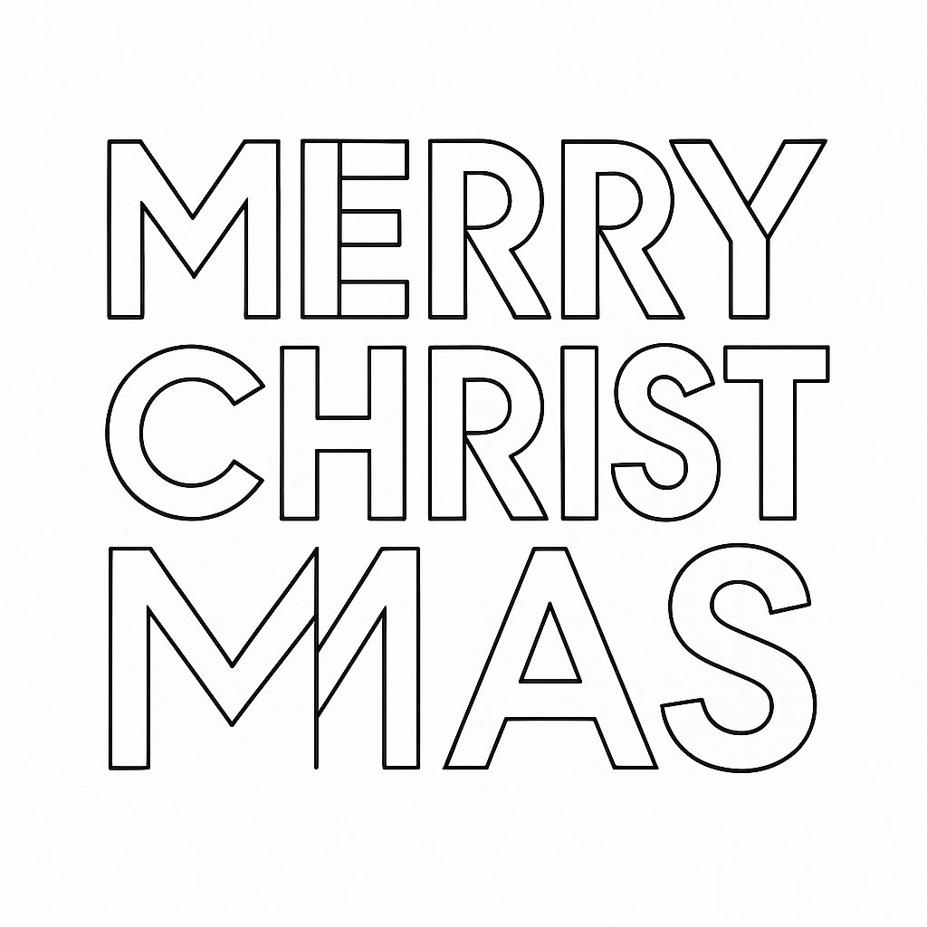 Chữ Merry Christmas geometric
