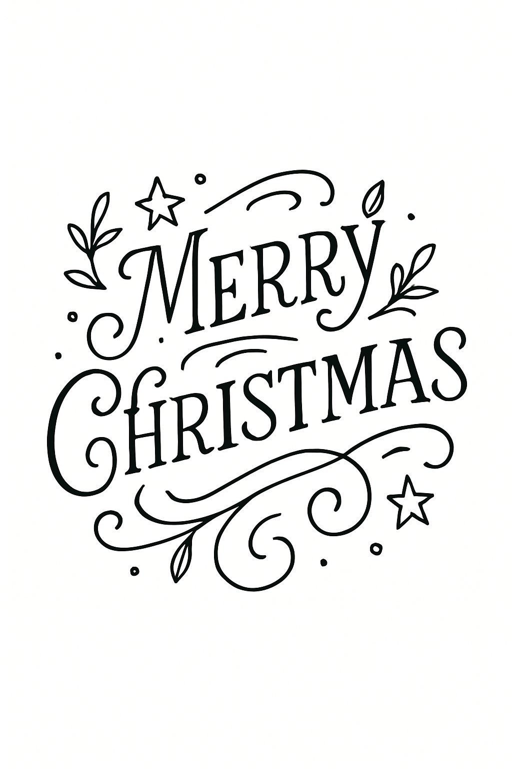 Chữ Merry Christmas vintage