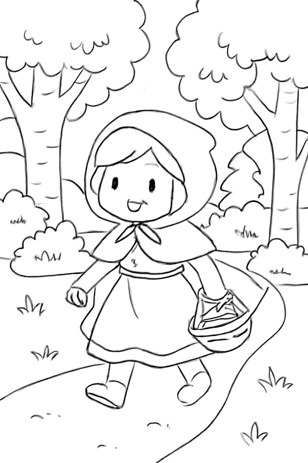 Cô bé quàng khăn đỏ trong rừng