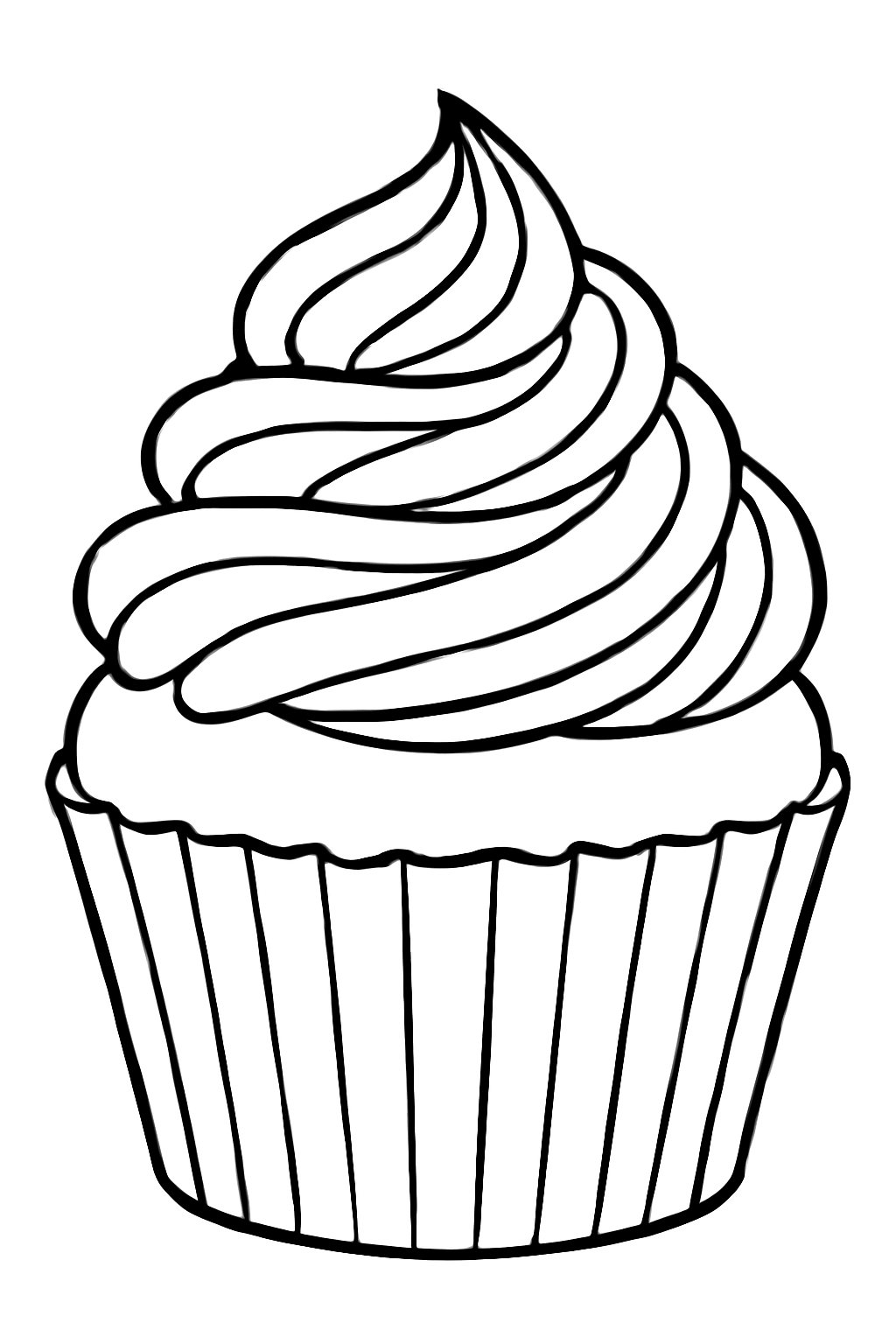 Tranh tô màu bánh cupcake cho bé 2025 