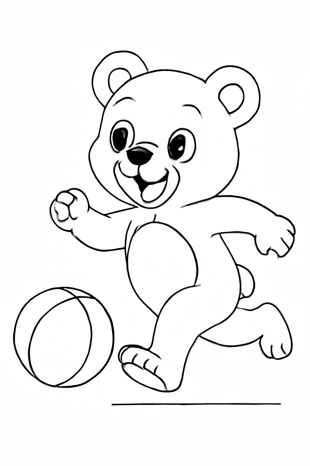 Tranh tô màu con gấu đẹp 2025 – PDF cho bé