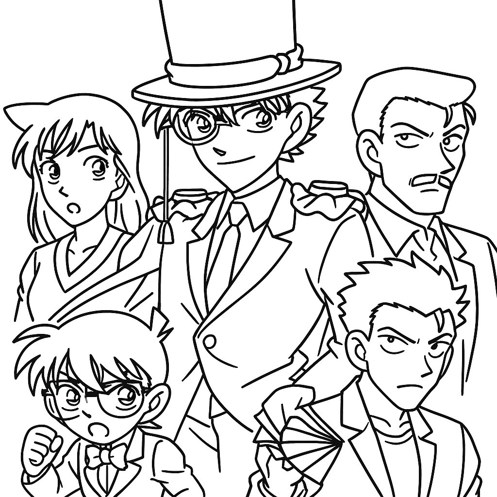 Kaito Kid với các nhân vật phụ