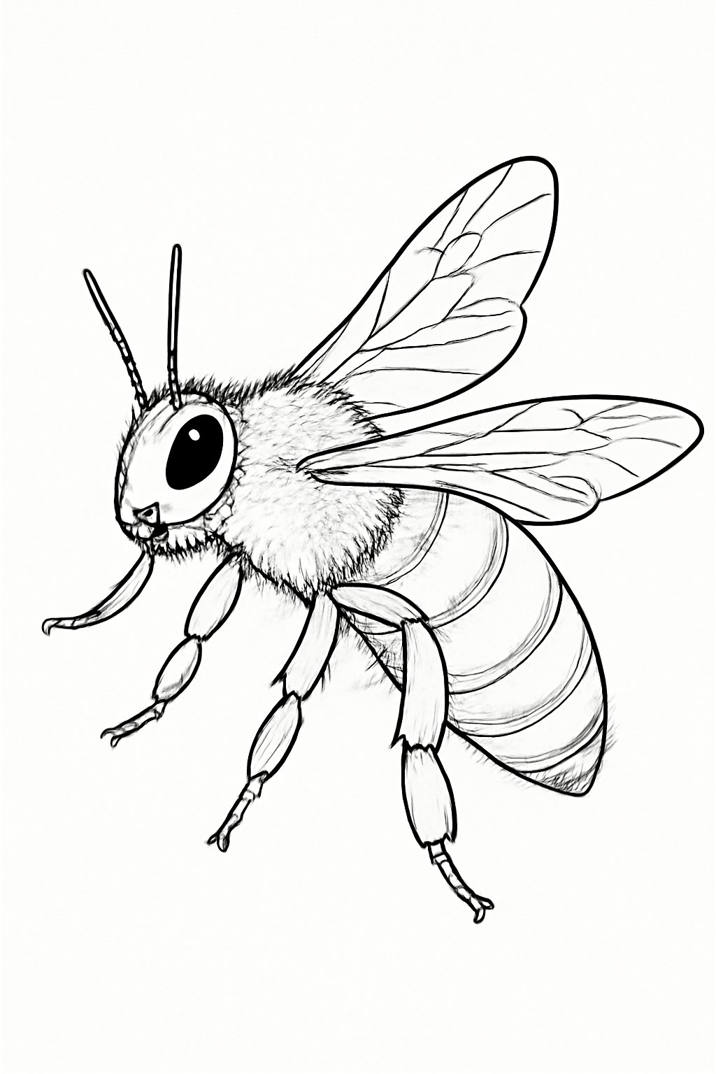 Tranh tô màu hình con ong cho bé 2025 