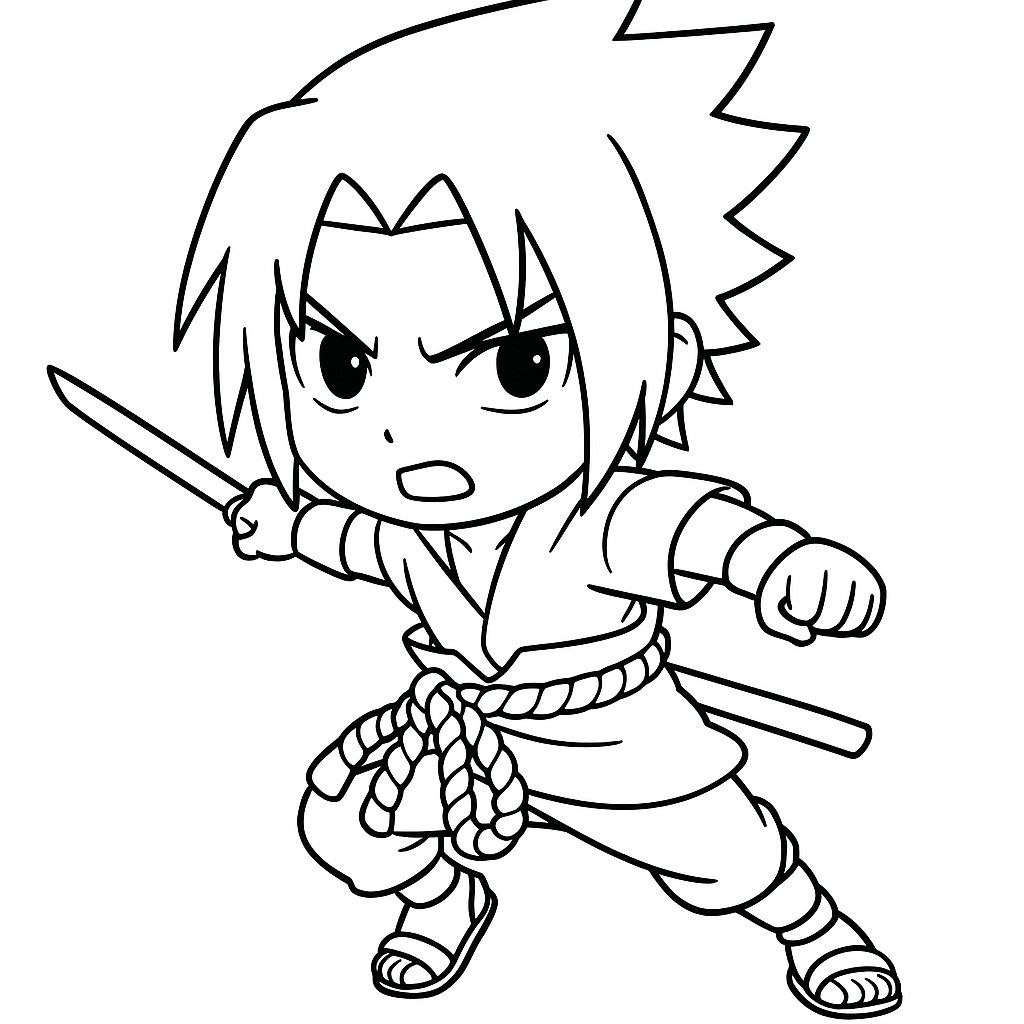 Sasuke chibi hành động