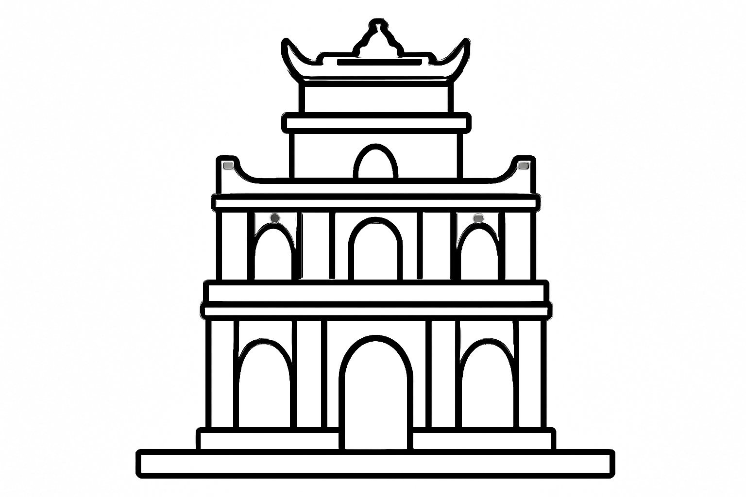 Tháp Rùa cổ điển