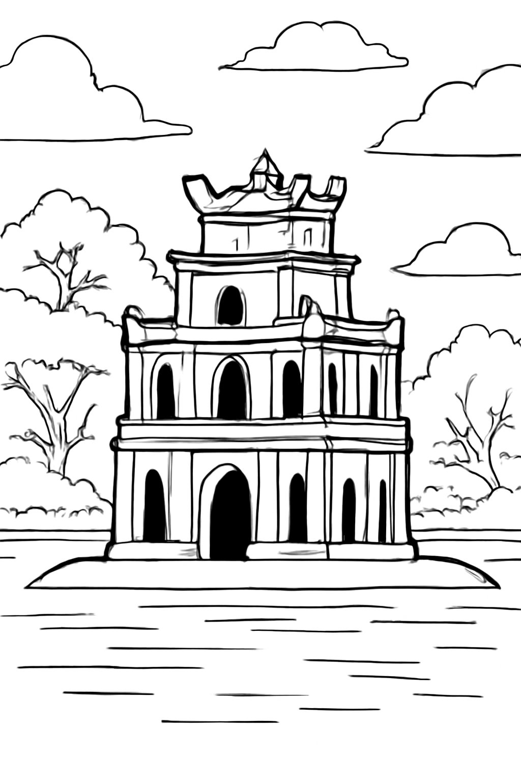 Tháp Rùa mộng mơ