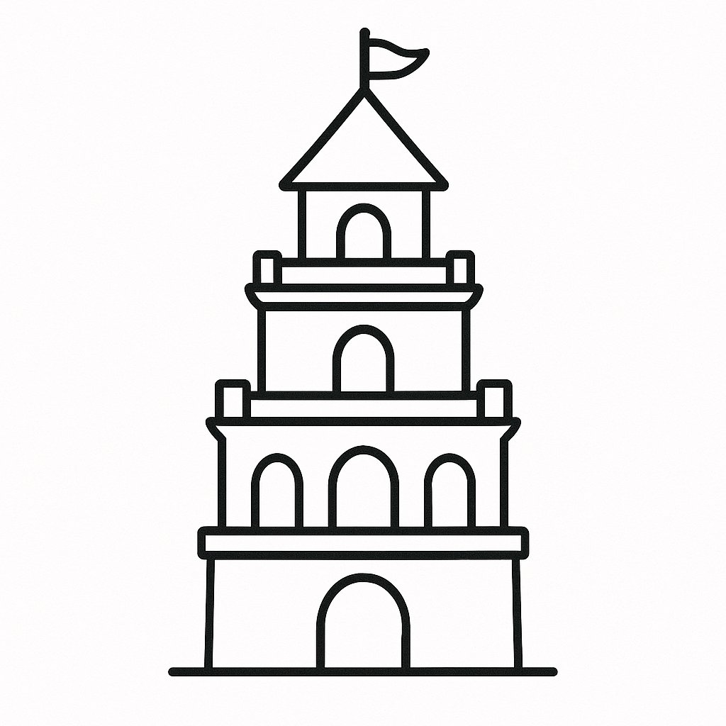 Tô màu tháp rùa cho bé 2025 đẹp và dễ tải