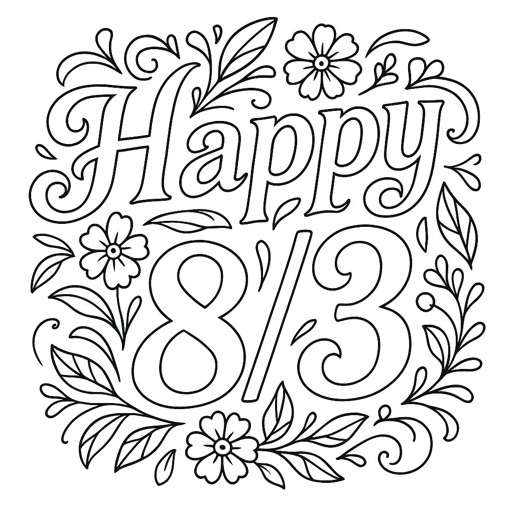 Thiệp 8/3 chữ nghệ thuật