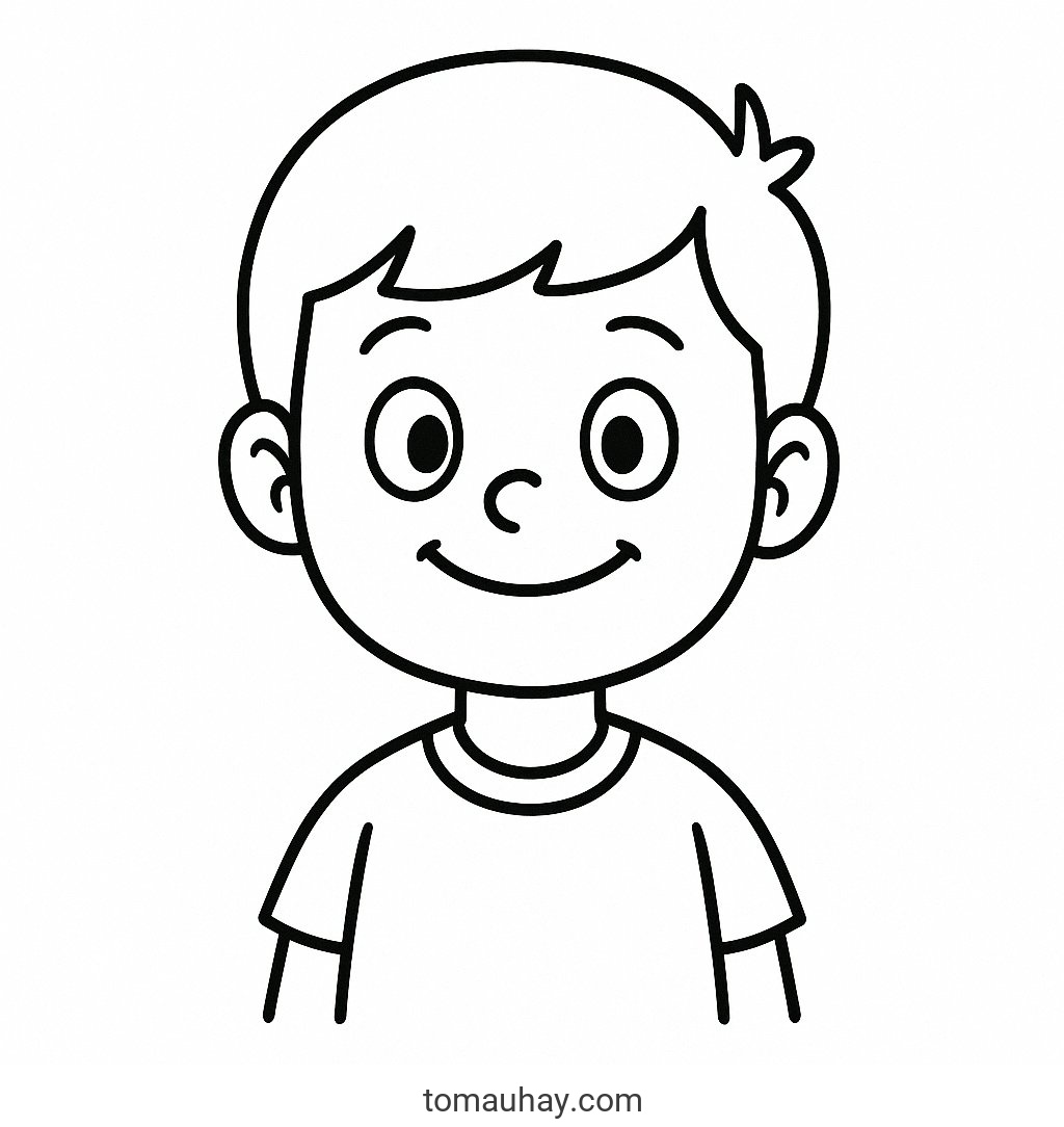 Tranh tô màu phong cảnh bãi biển cho bé 2026 đẹp - Thiếu nhi đơn giản