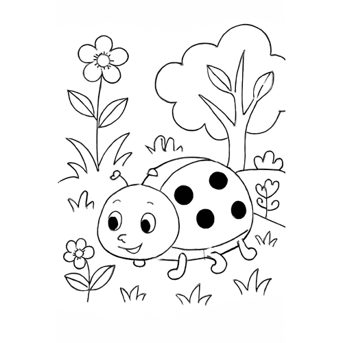 Tranh tô màu con bọ rùa 2025 – PDF cho bé