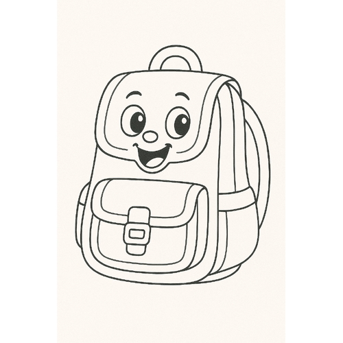 Tranh tô màu cái cặp cho bé 2025 - Tải PDF miễn phí