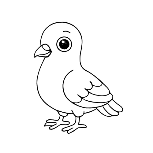 Tranh tô màu chim bồ câu cho bé 2025 – Tải PDF miễn phí