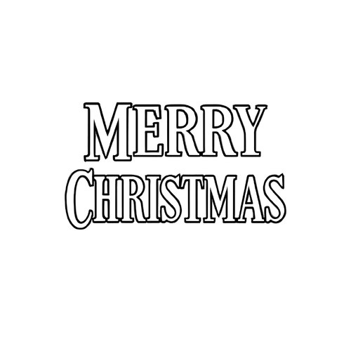 Tranh tô màu chữ Merry Christmas cho bé 2025 