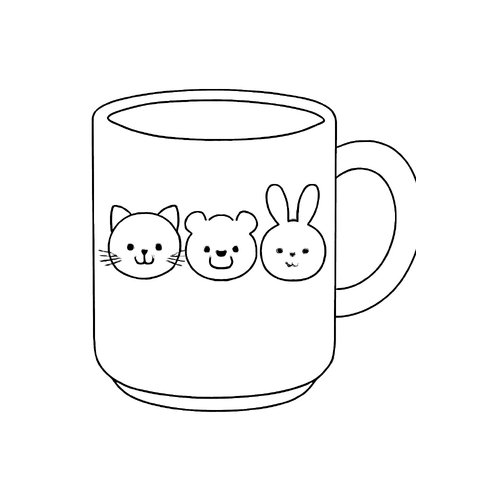 Tranh tô màu cái cốc 2025 – PDF cho bé