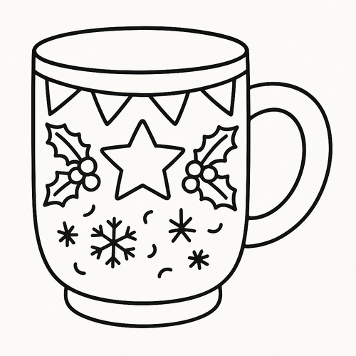 Tranh tô màu cái cốc 2025 – PDF cho bé