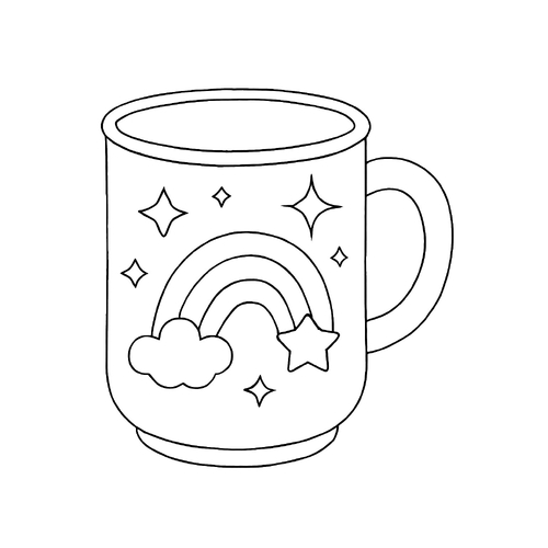 Tranh tô màu cái cốc 2025 – PDF cho bé