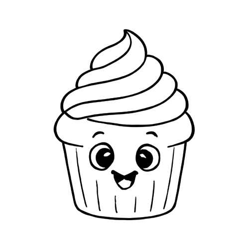 Tranh tô màu bánh cupcake cho bé 2025 