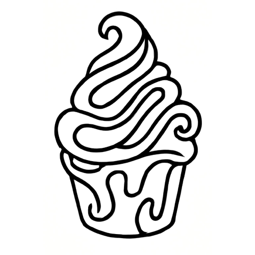 Tranh tô màu bánh cupcake cho bé 2025 