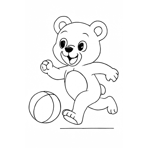 Tranh tô màu con gấu đẹp 2025 – PDF cho bé