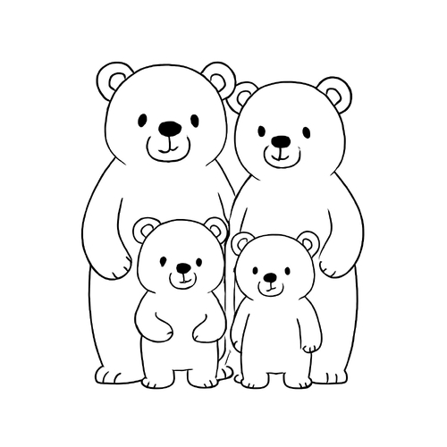 Tranh tô màu con gấu đẹp 2025 – PDF cho bé