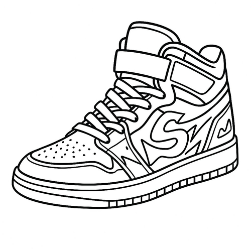 Tranh tô màu đôi giày cho bé 2025 -  miễn phí