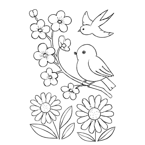 Tranh tô màu chủ đề Tết và mùa xuân 2025 – PDF cho bé