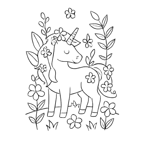 Kỳ lân tô màu 2025 - Tranh tô màu kỳ lân cho bé