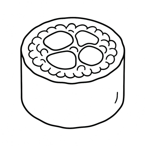 Tô màu sushi cho bé 2025 - Hình tô màu PDF